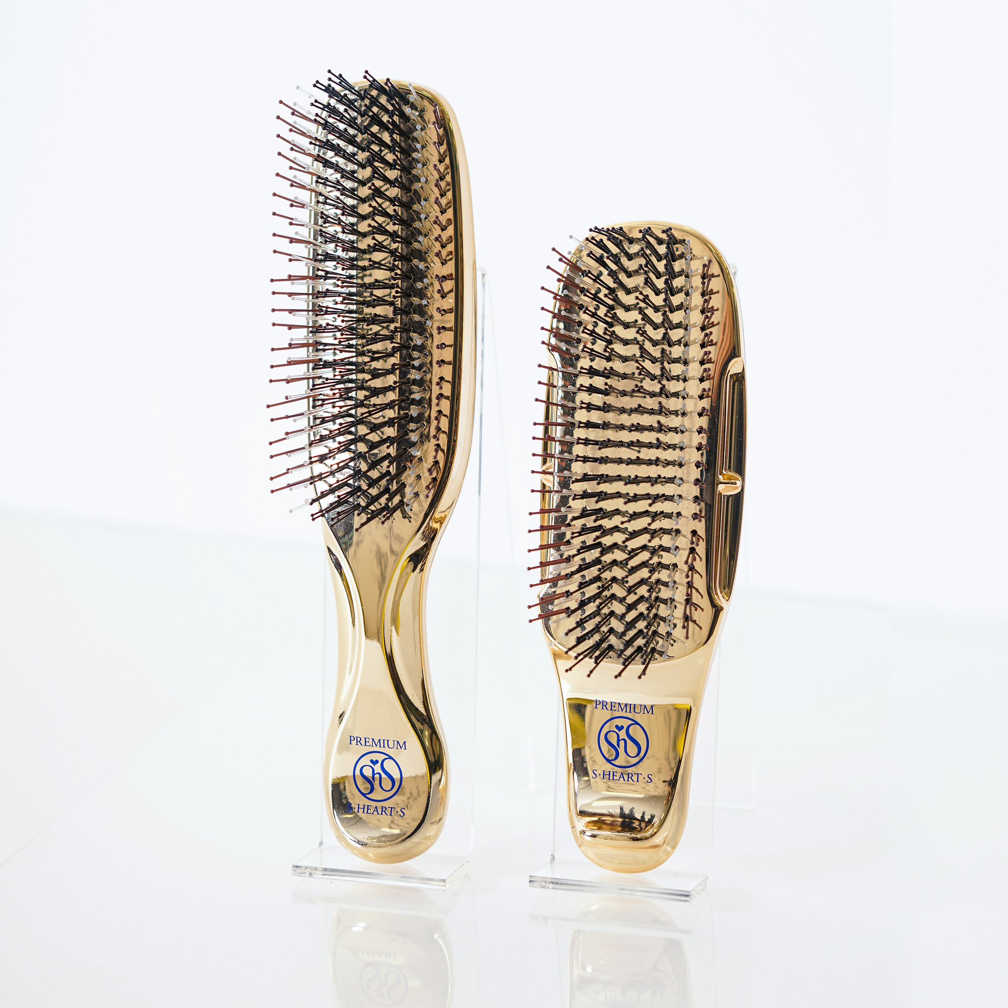Японская расческа S-HEART-S Scalp Brush PREMIUM (золото)