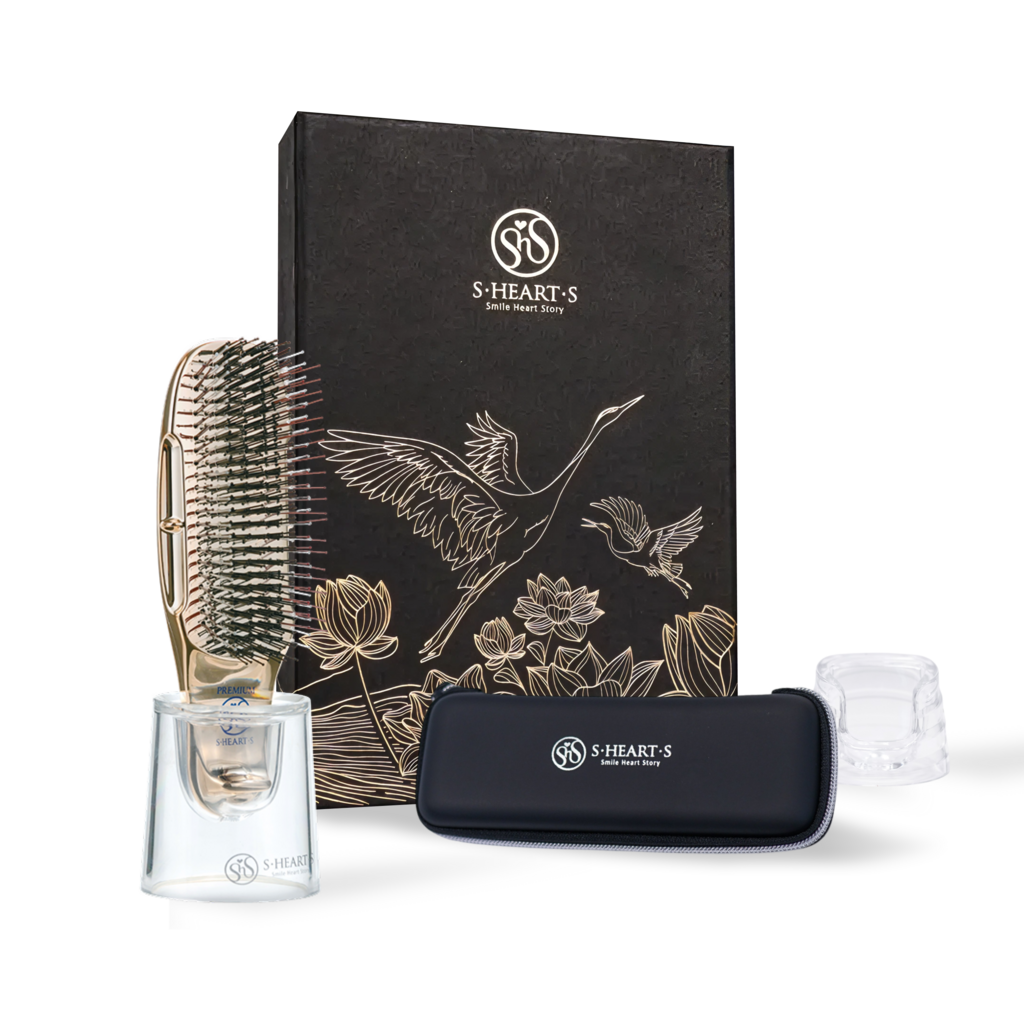 Подарочный набор с расческой S-HEART-S Scalp Brush PREMIUM и чехлом