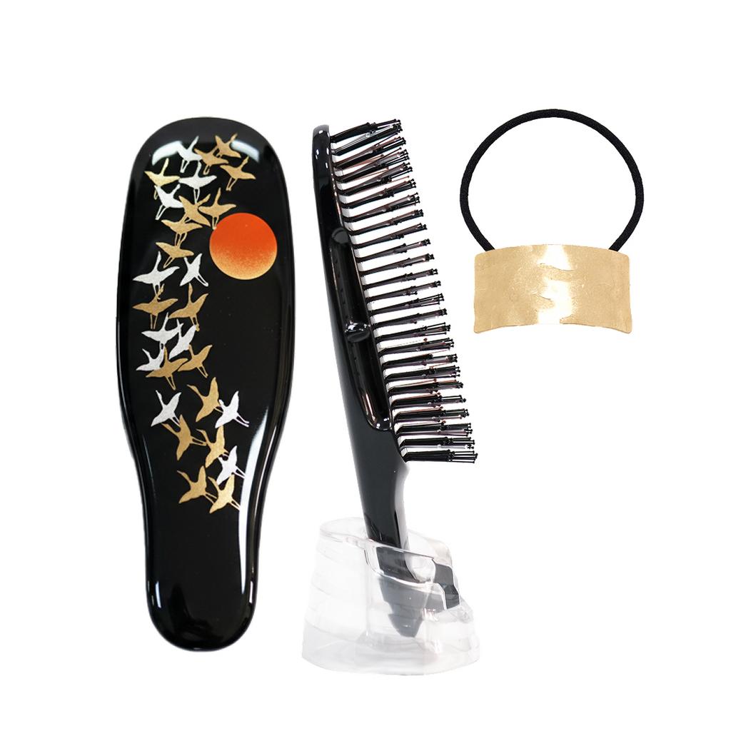 Японская расческа S-HEART-S Scalp Brush MAKIE LIMITED EDITION (черный) + РЕЗИНОЧКА В ПОДАРОК