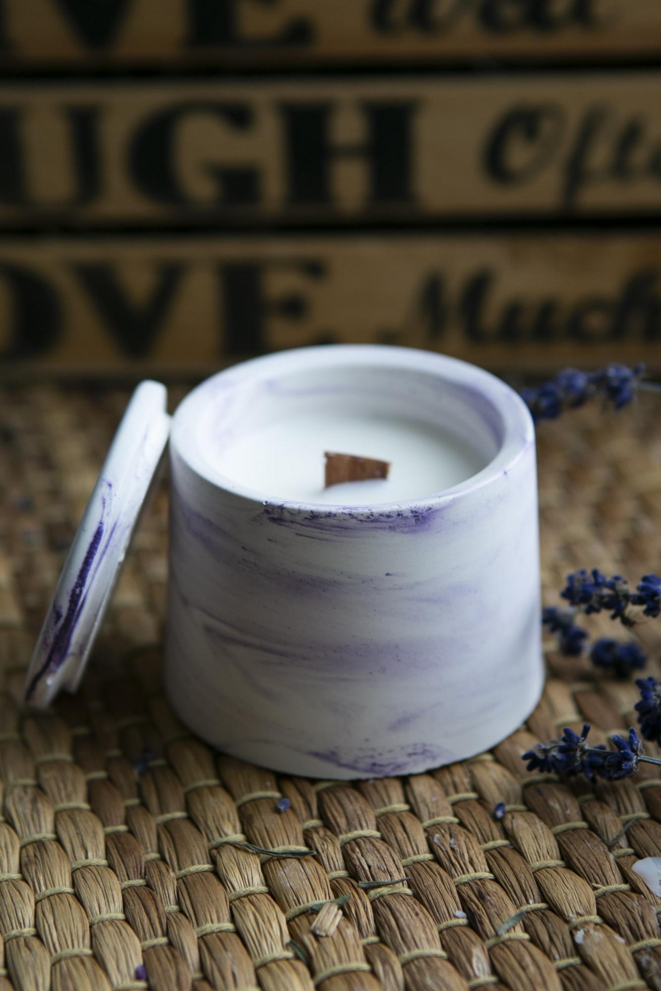 Соевая свеча в конусе "lavender"