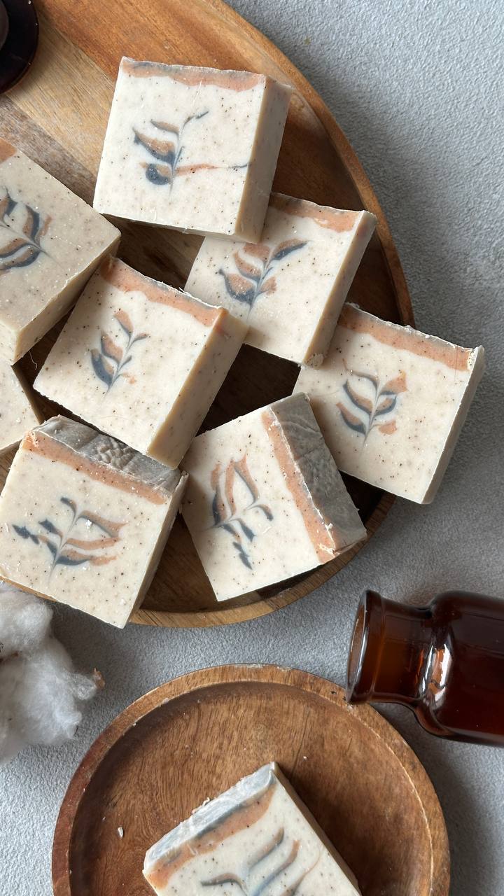 Кофейное мыло на кокосовых сливках