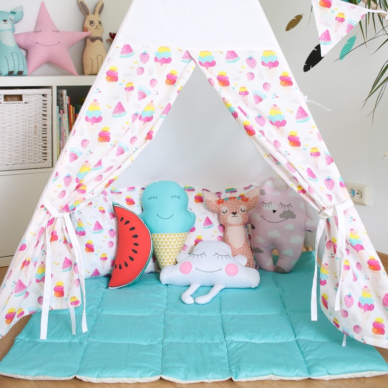 Игровой коврик "Мятный" 110*110см/130*130см