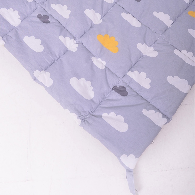 Игровой коврик "Серо-желтые облака" 110*110см/130*130см