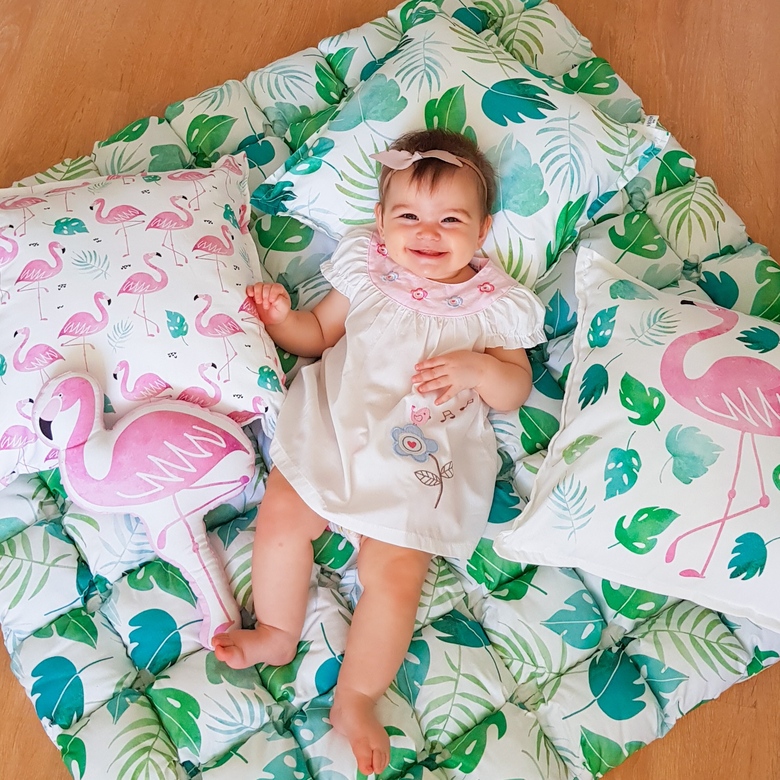 Игровой коврик-бомбон "Листья" 110*110см/130*130см