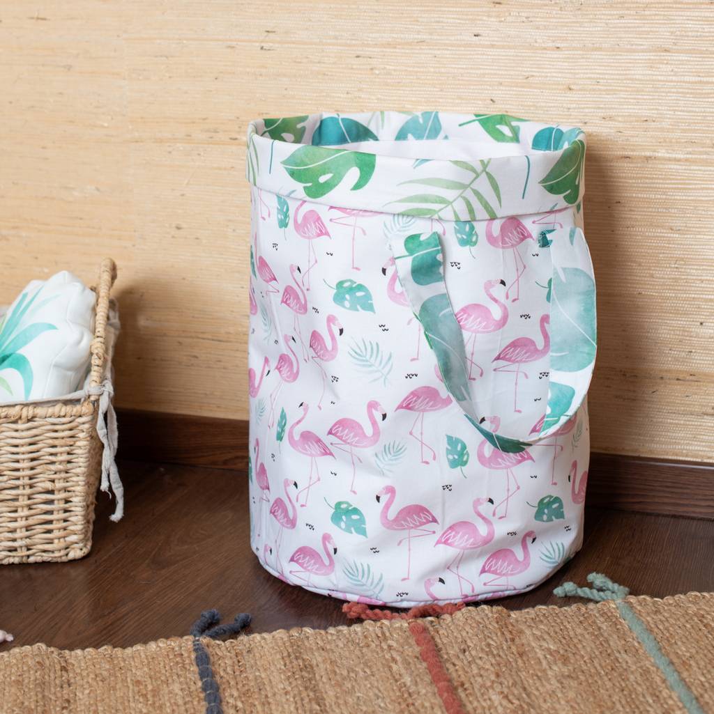 Корзина с ручками "Фламинго"
