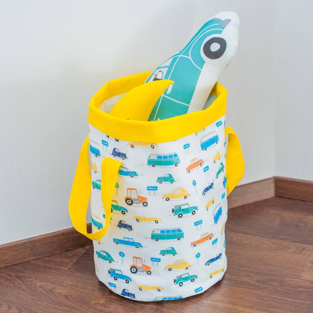 Корзина с ручками "Машинки"