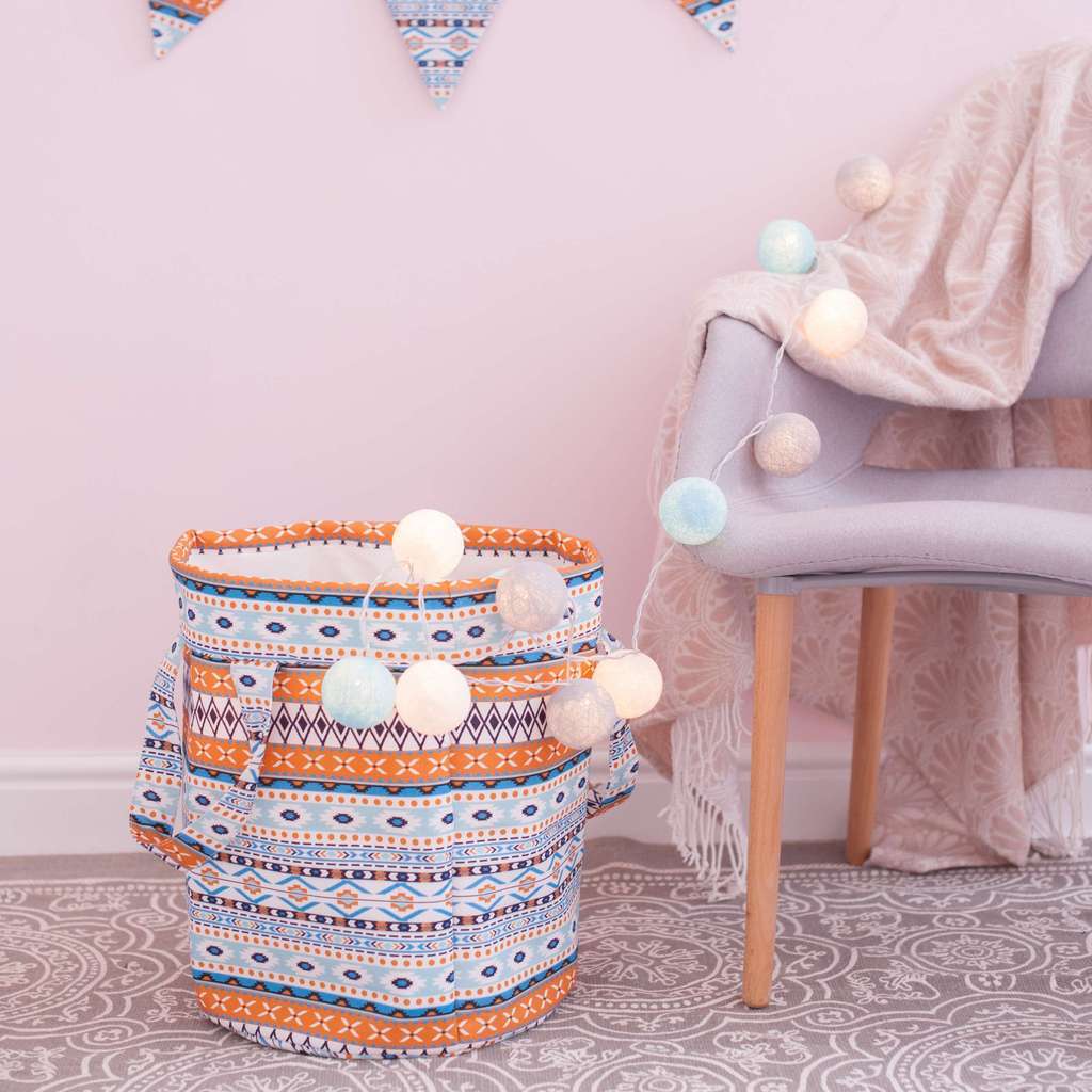 Корзина с ручками "Голубой Этно"