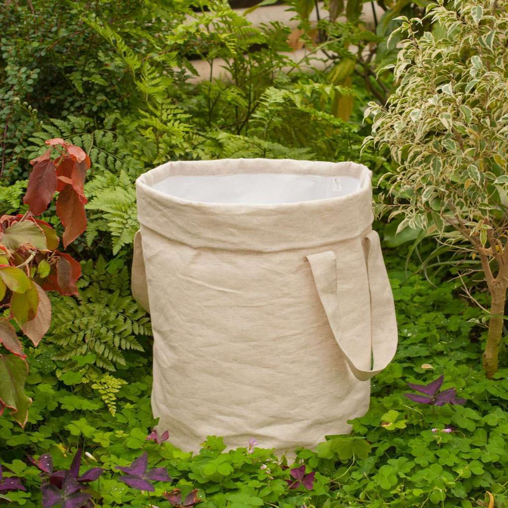 Корзина с ручками льняная "Бежевая"