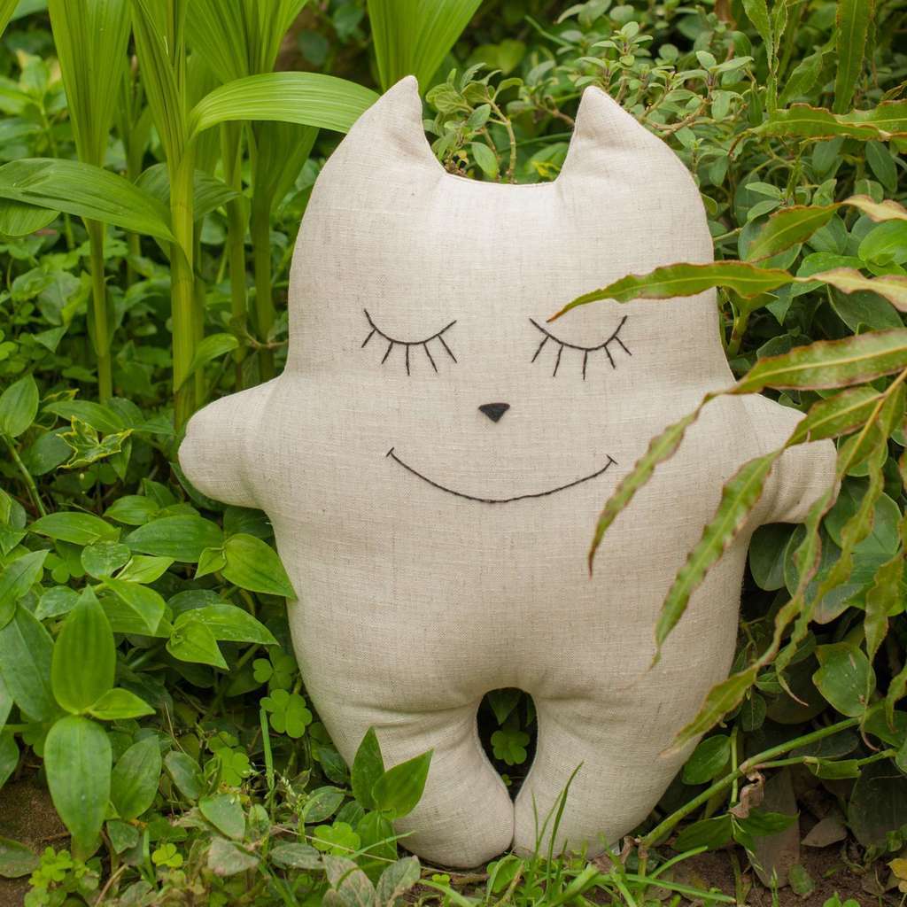 Игрушка "Кот" льняной