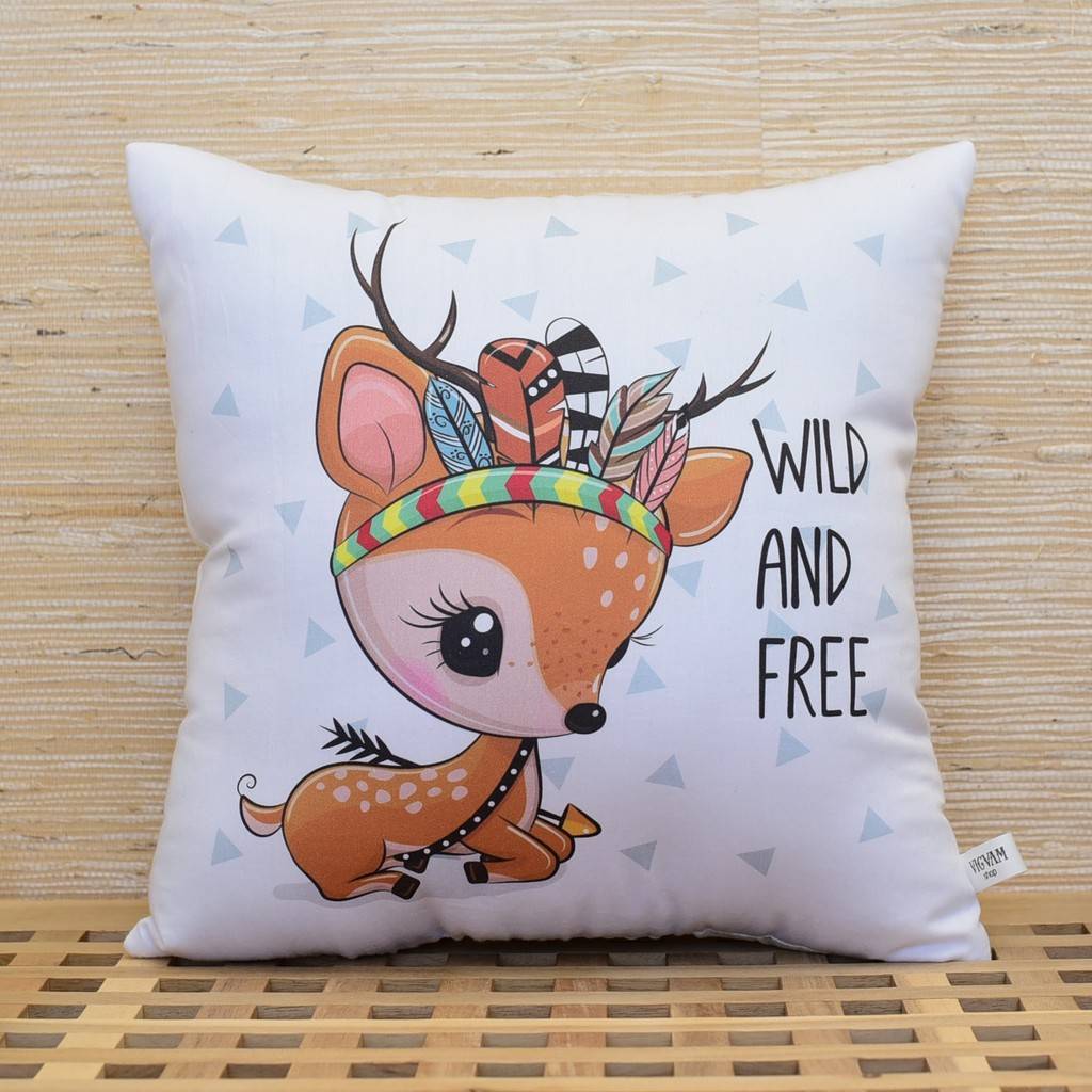 Подушка "Wild & Free. Оленёнок"