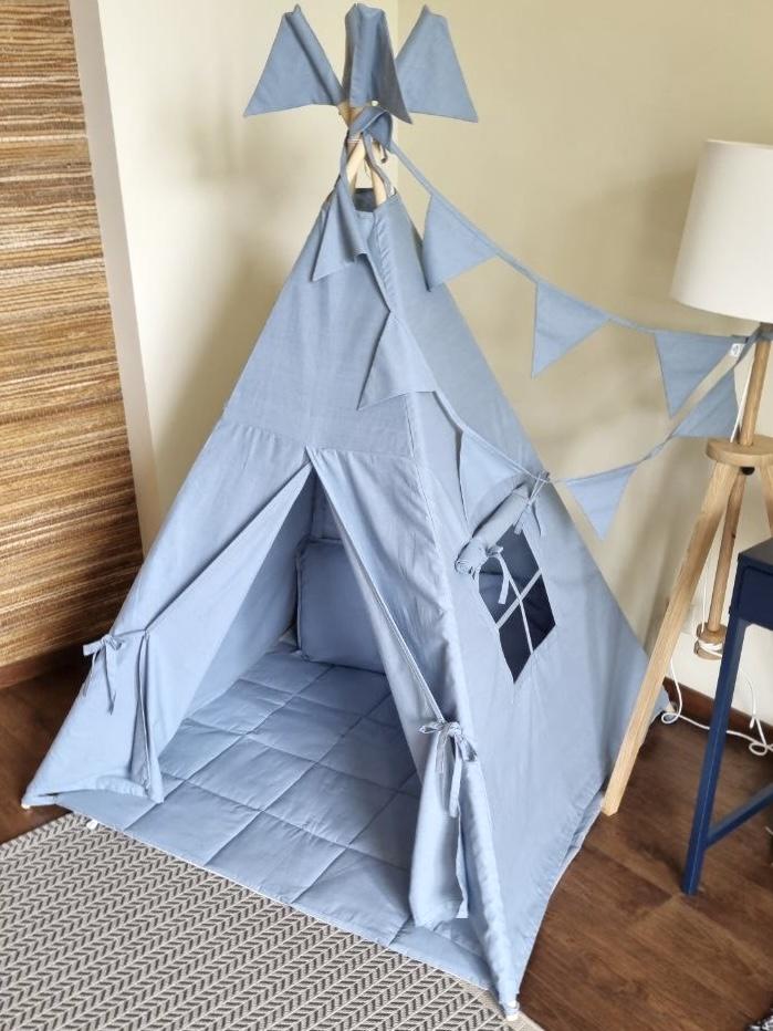 Вигвам из полульна "Серо-голубой"