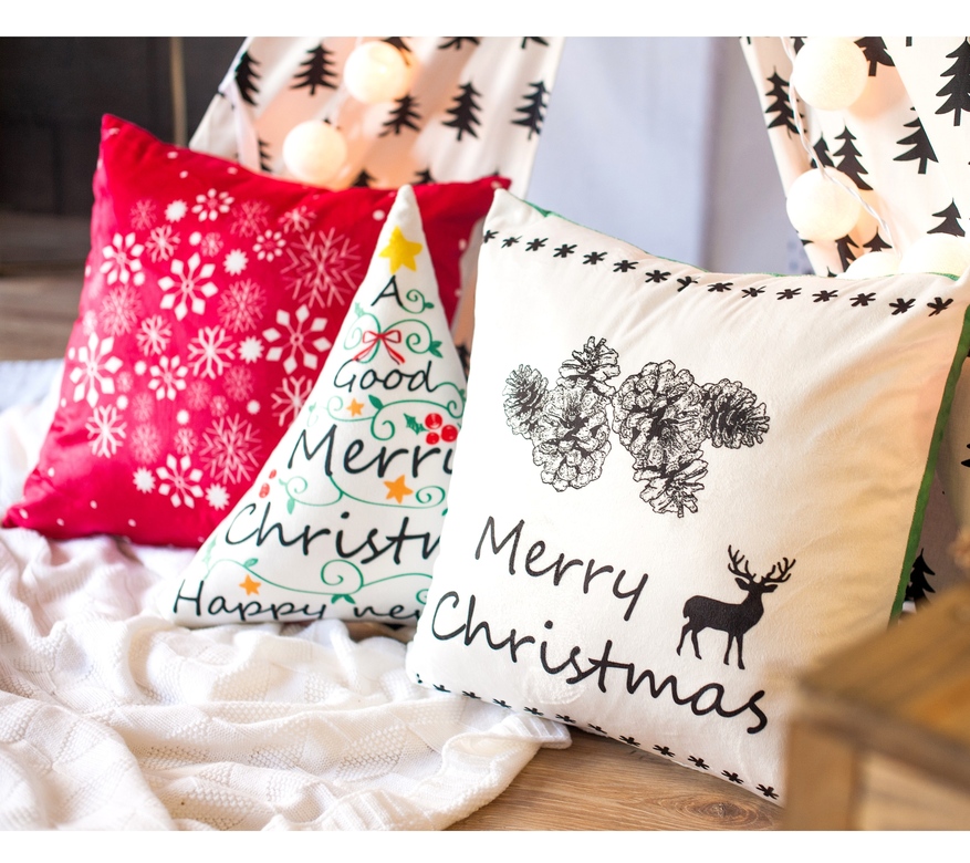 Новогодний набор "2 подушки 50*50см + 1 игрушка"