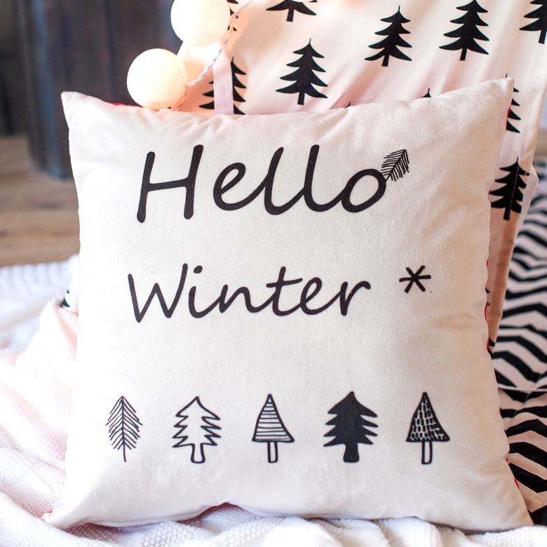 Подушка двусторонняя "Hello Winter" 50*50см