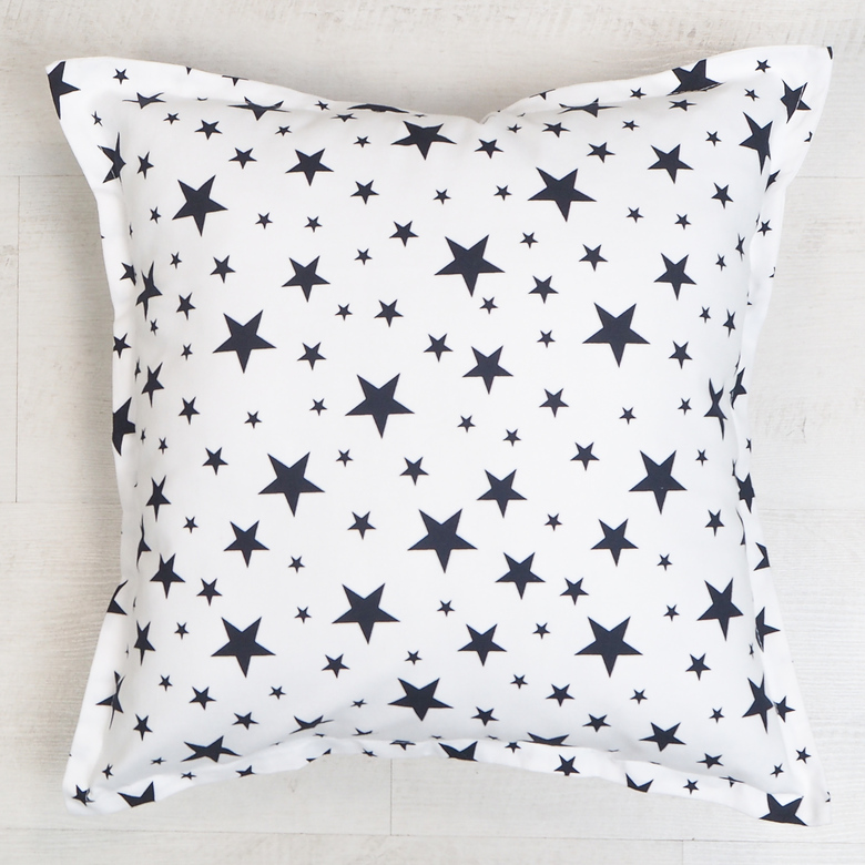 Подушка "Чёрные звёздочки"