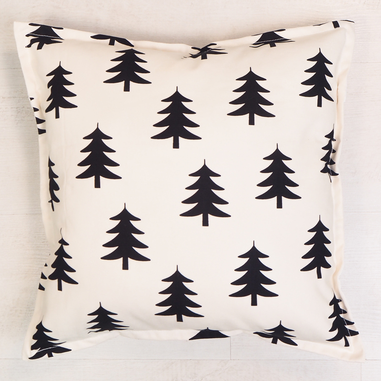 Подушка "Чёрные ёлочки"
