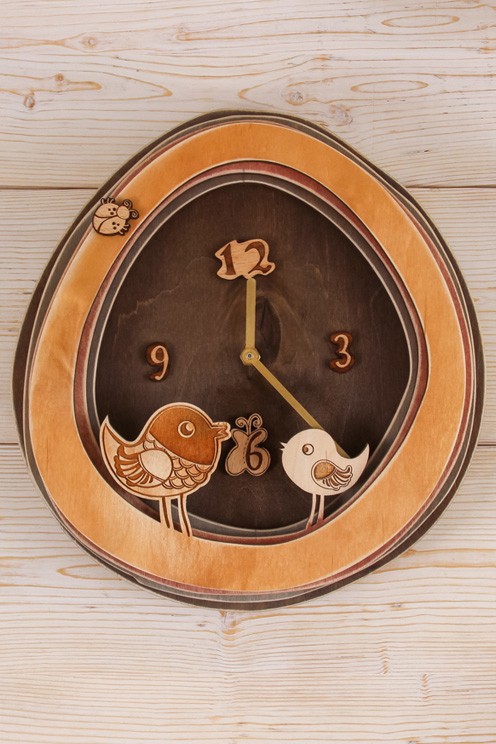 Деревянные часы купить, часы из дерева, дизайнерские часы, часы настенные