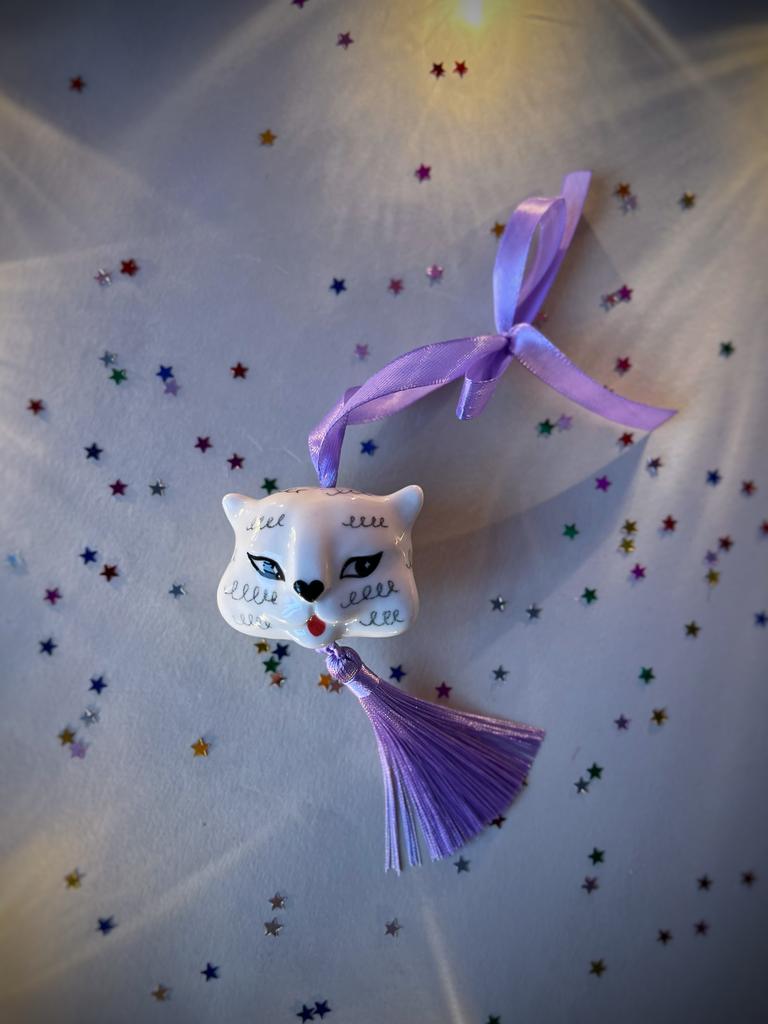 Елочная игрушка котошарик