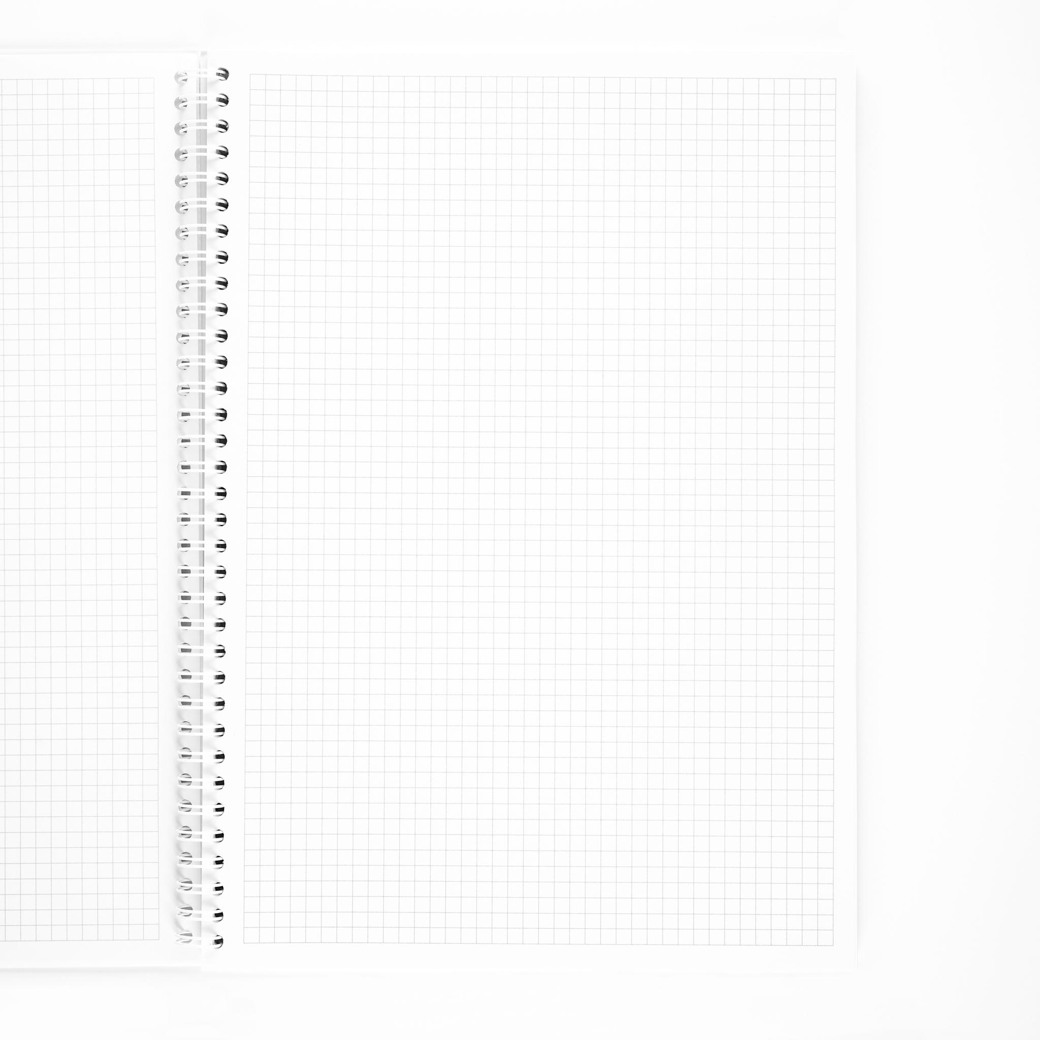 Checkered notebook "Violet flower"