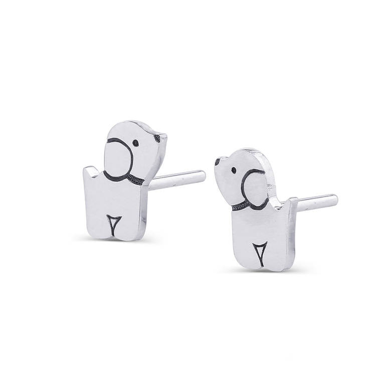 Собачки серьги пусеты