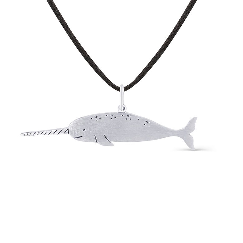 серебряный подвес нарвал