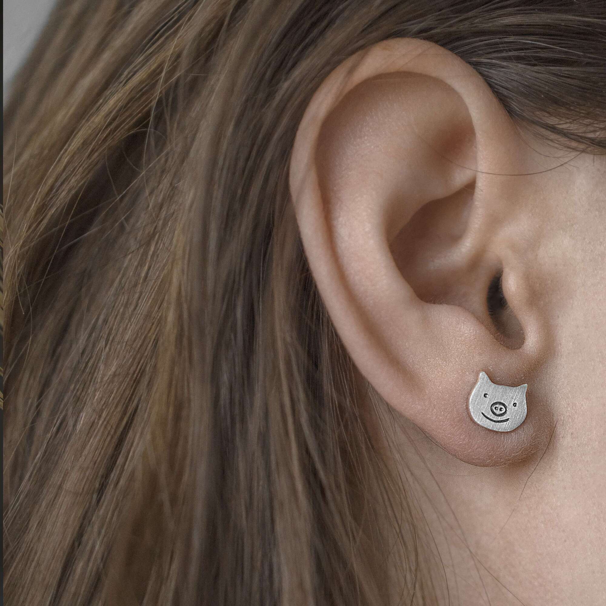 Свинки серьги пусеты