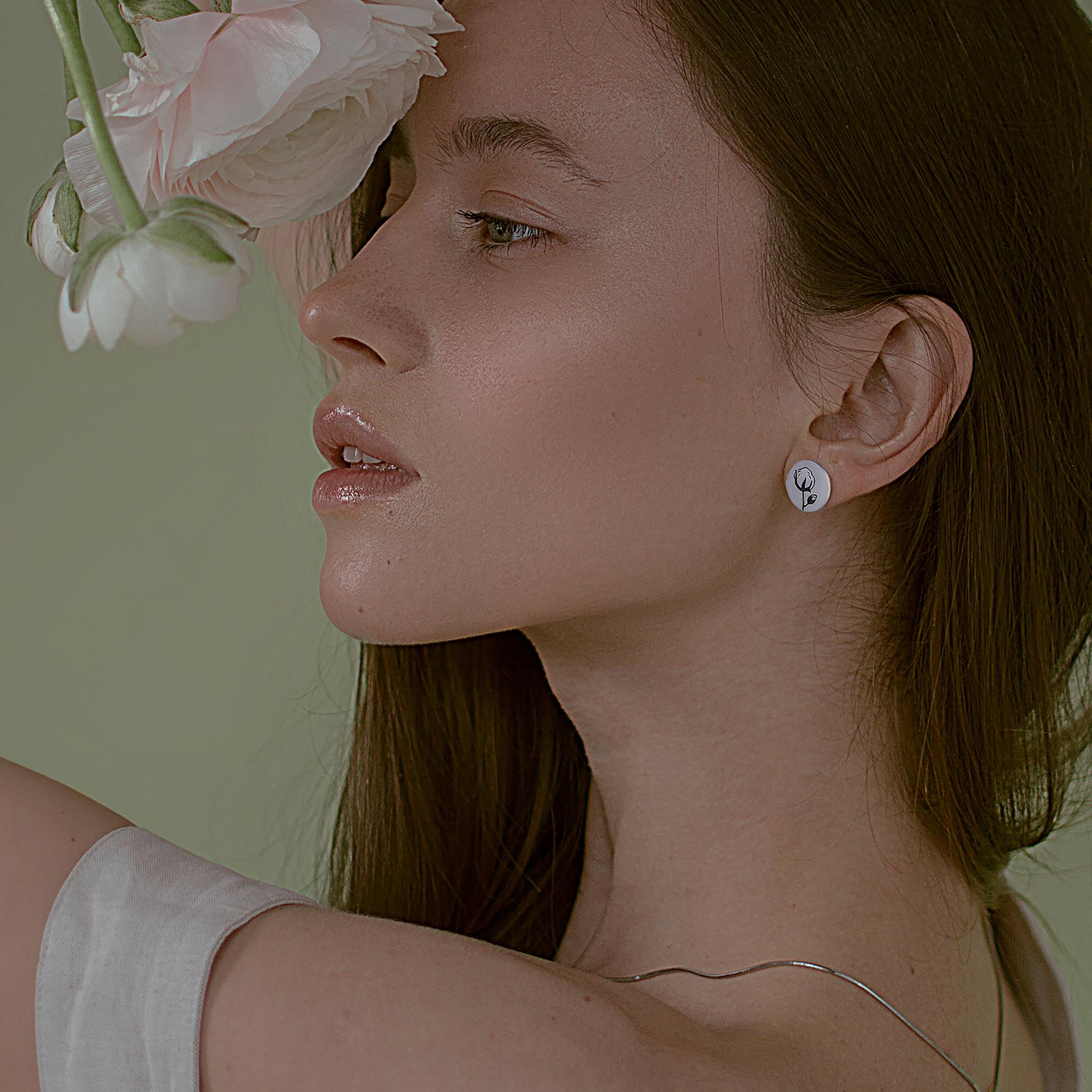 Хлопок серьги пусеты