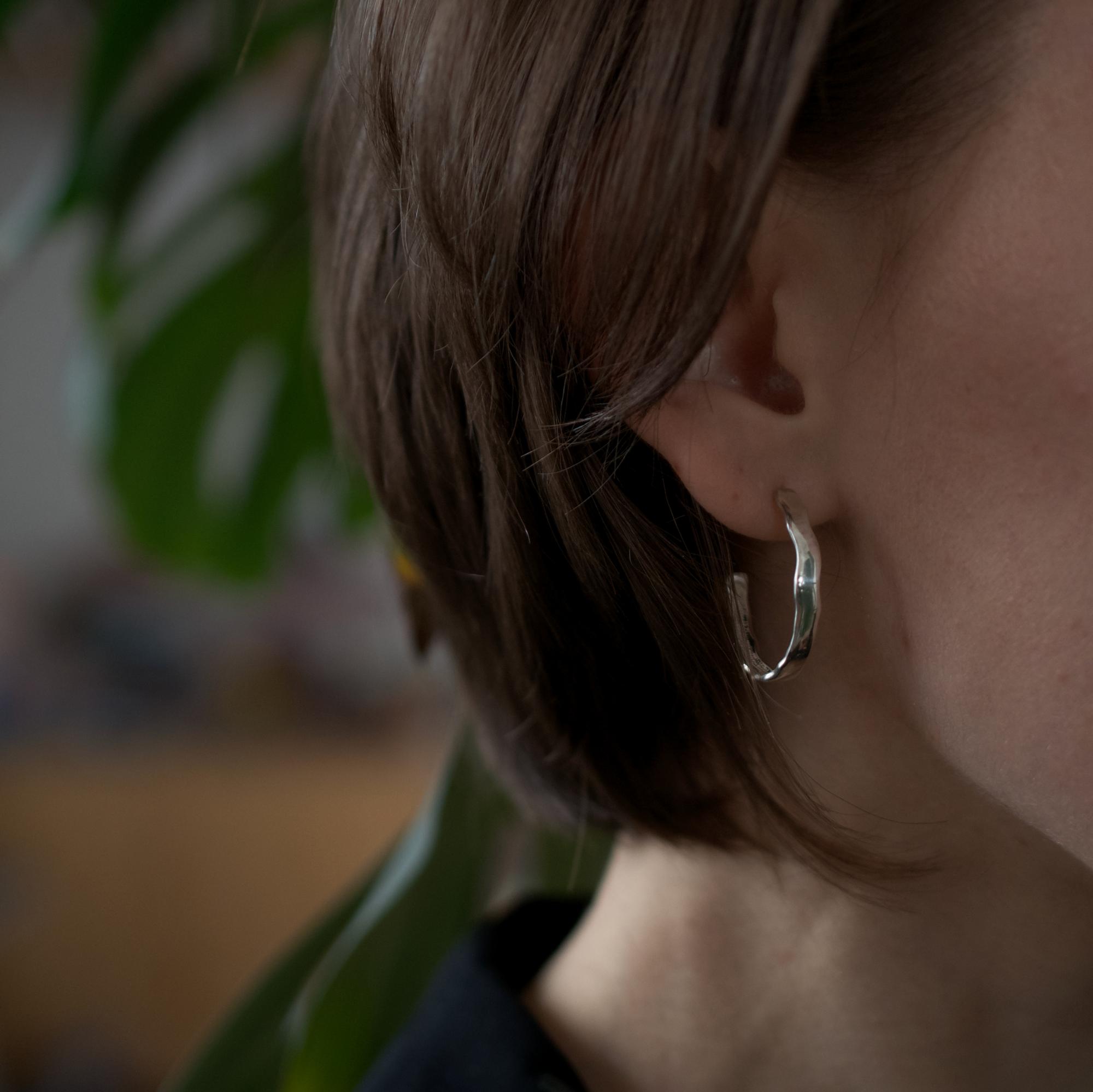 Серьги Волна