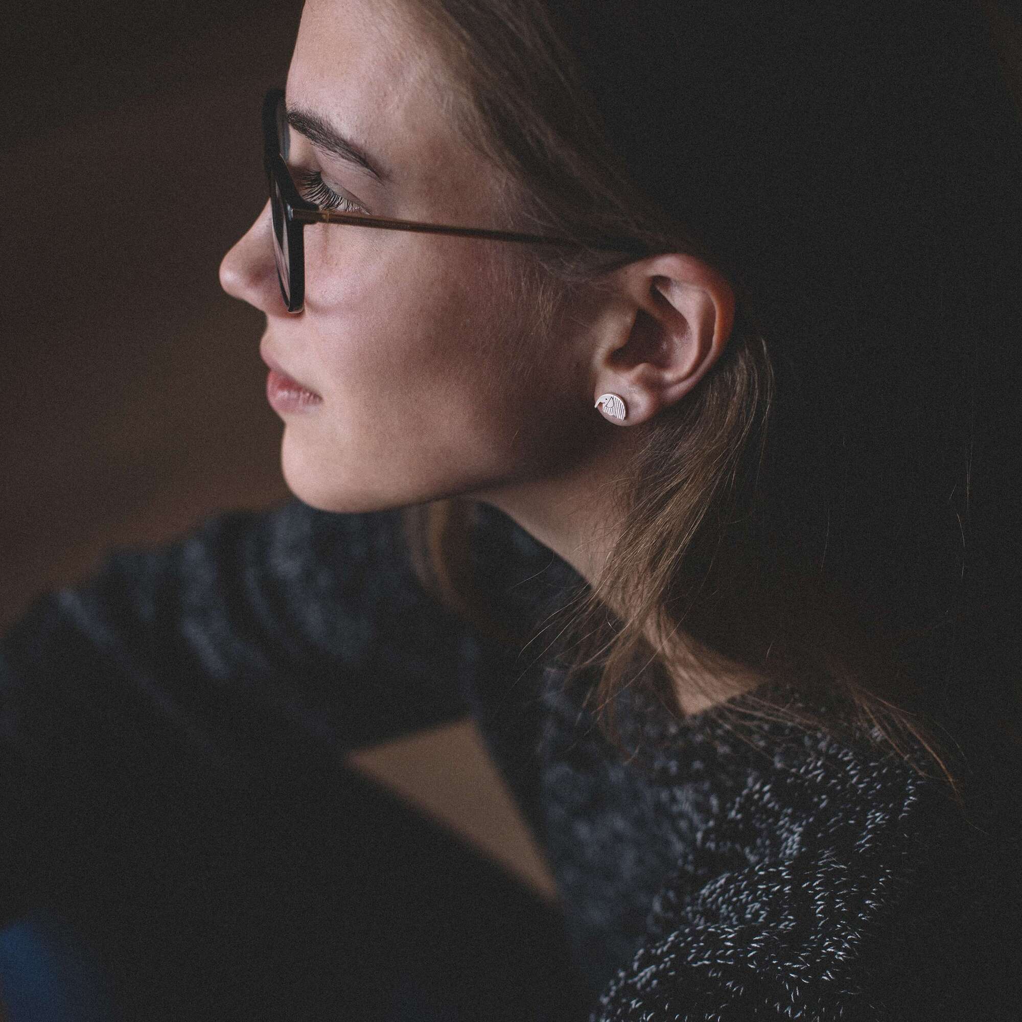 Слоны серьги пусеты