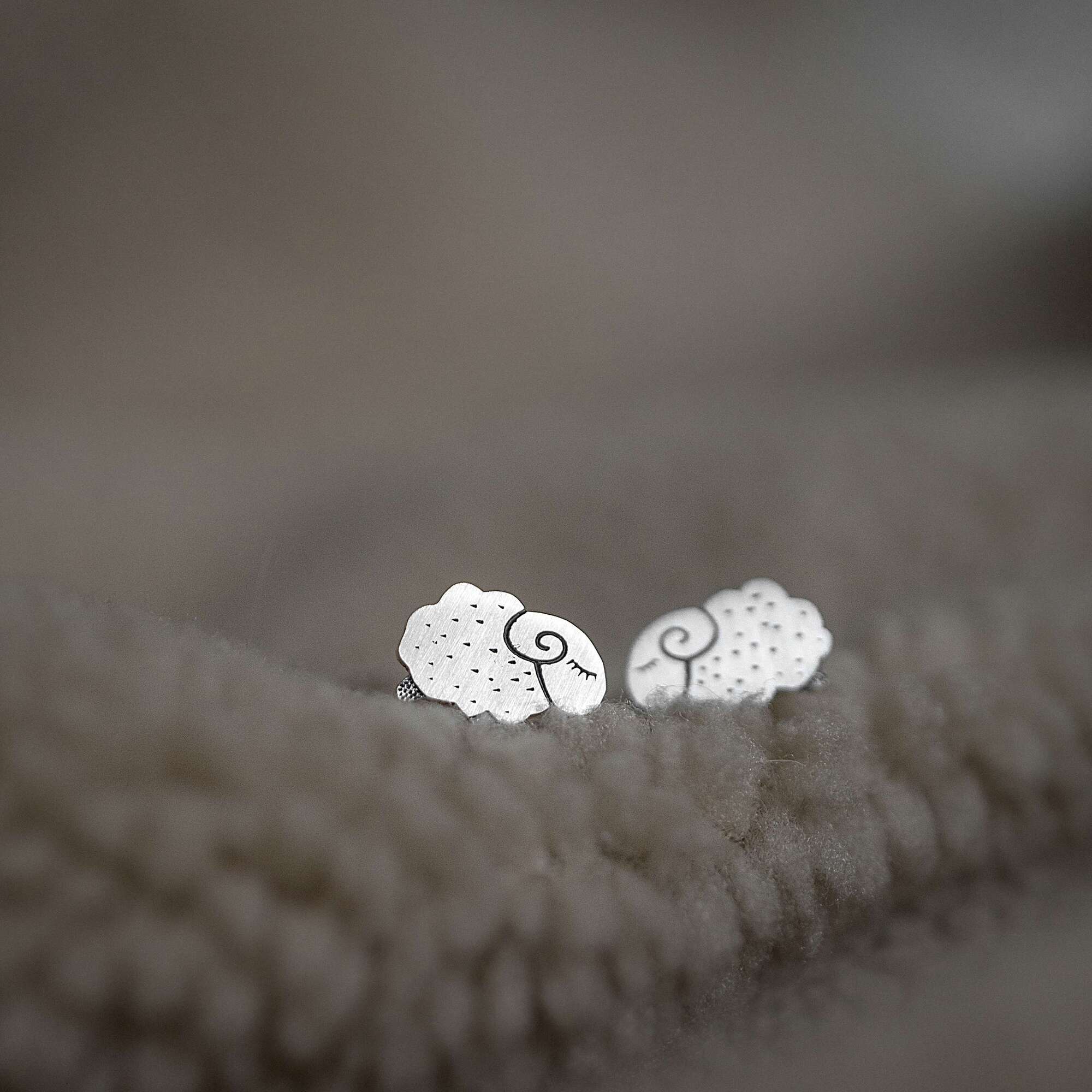 Барашки серьги пусеты