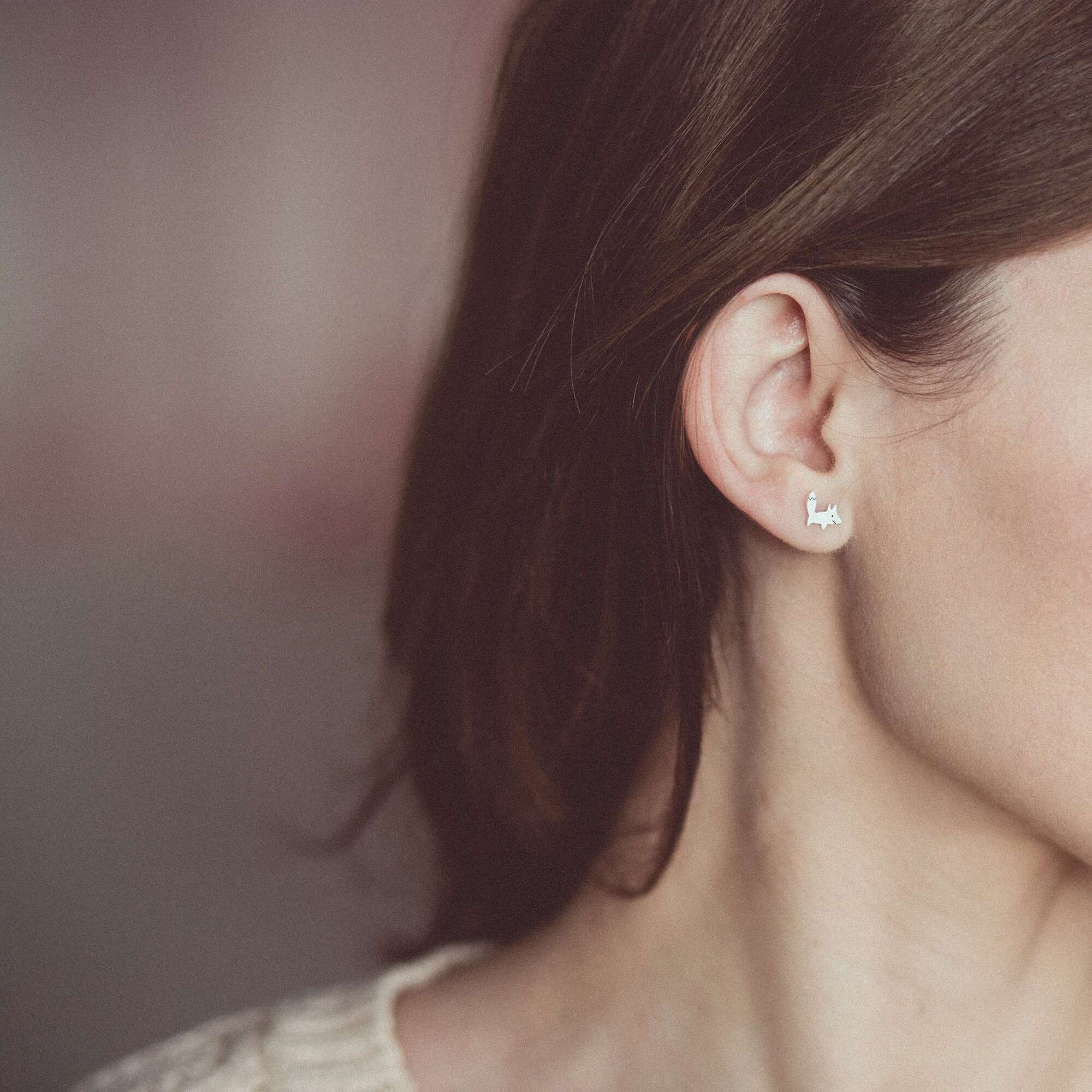 Лисы серьги пусеты