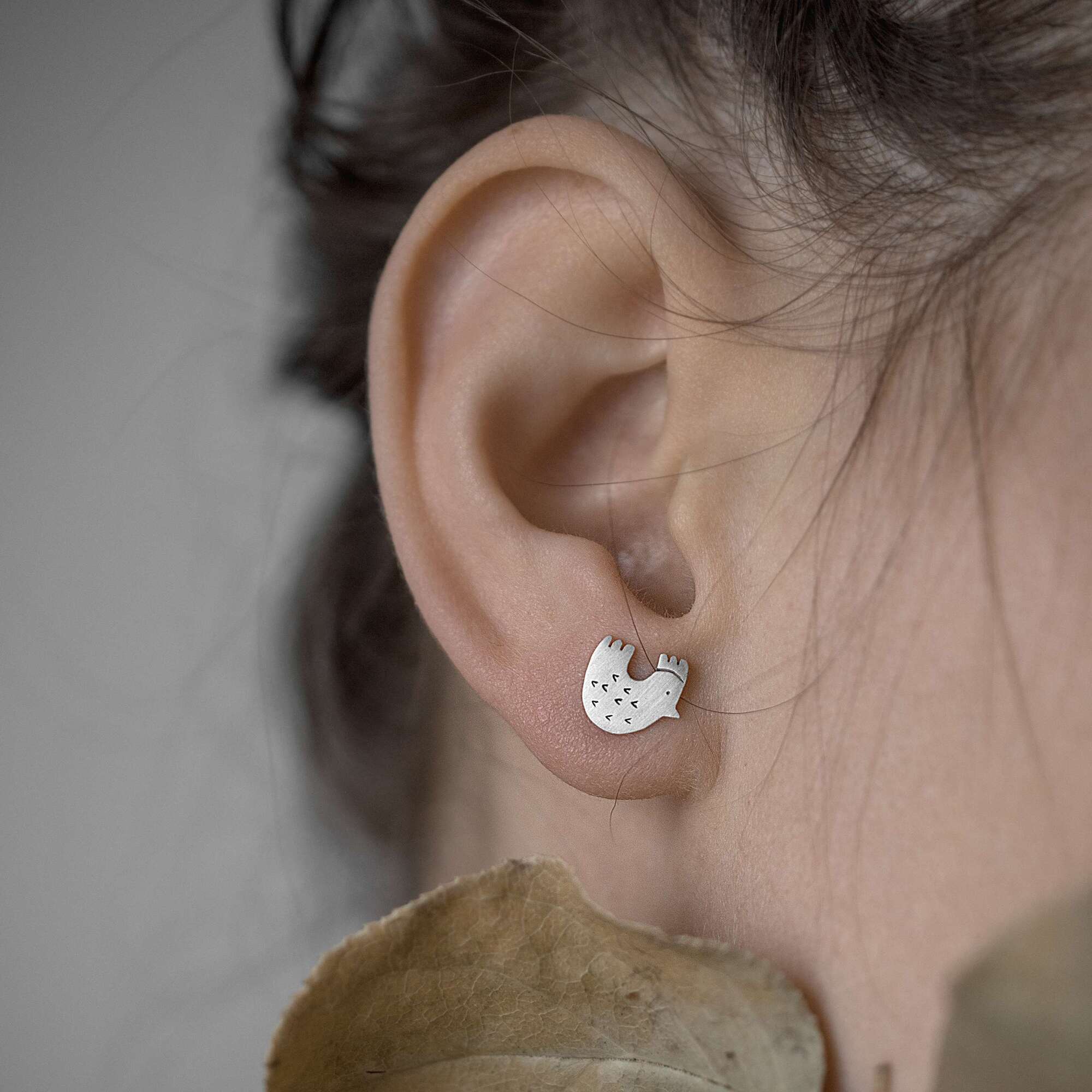 Курочки серьги пусеты