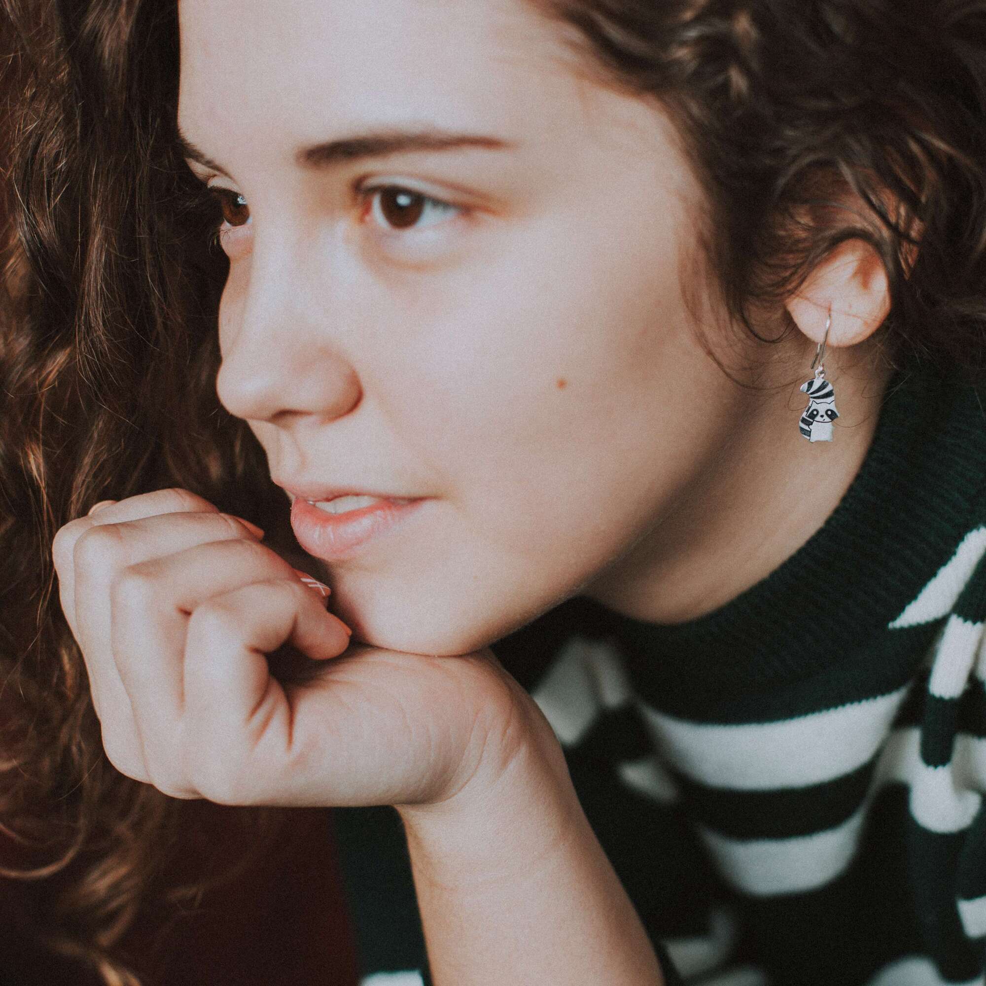 Еноты серьги на швензах