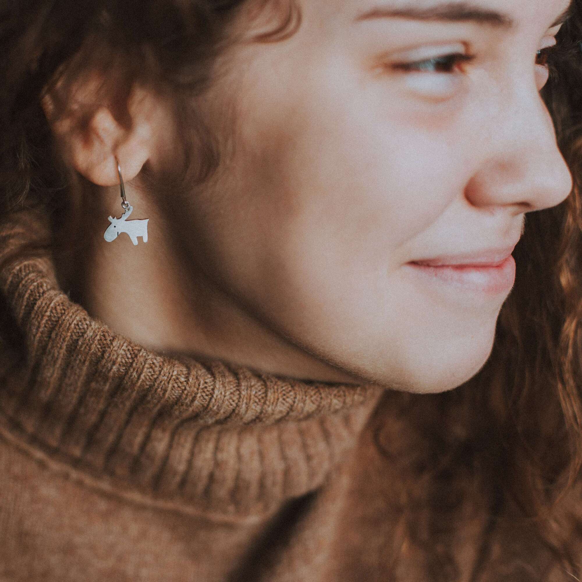 Лоси серьги на швензах