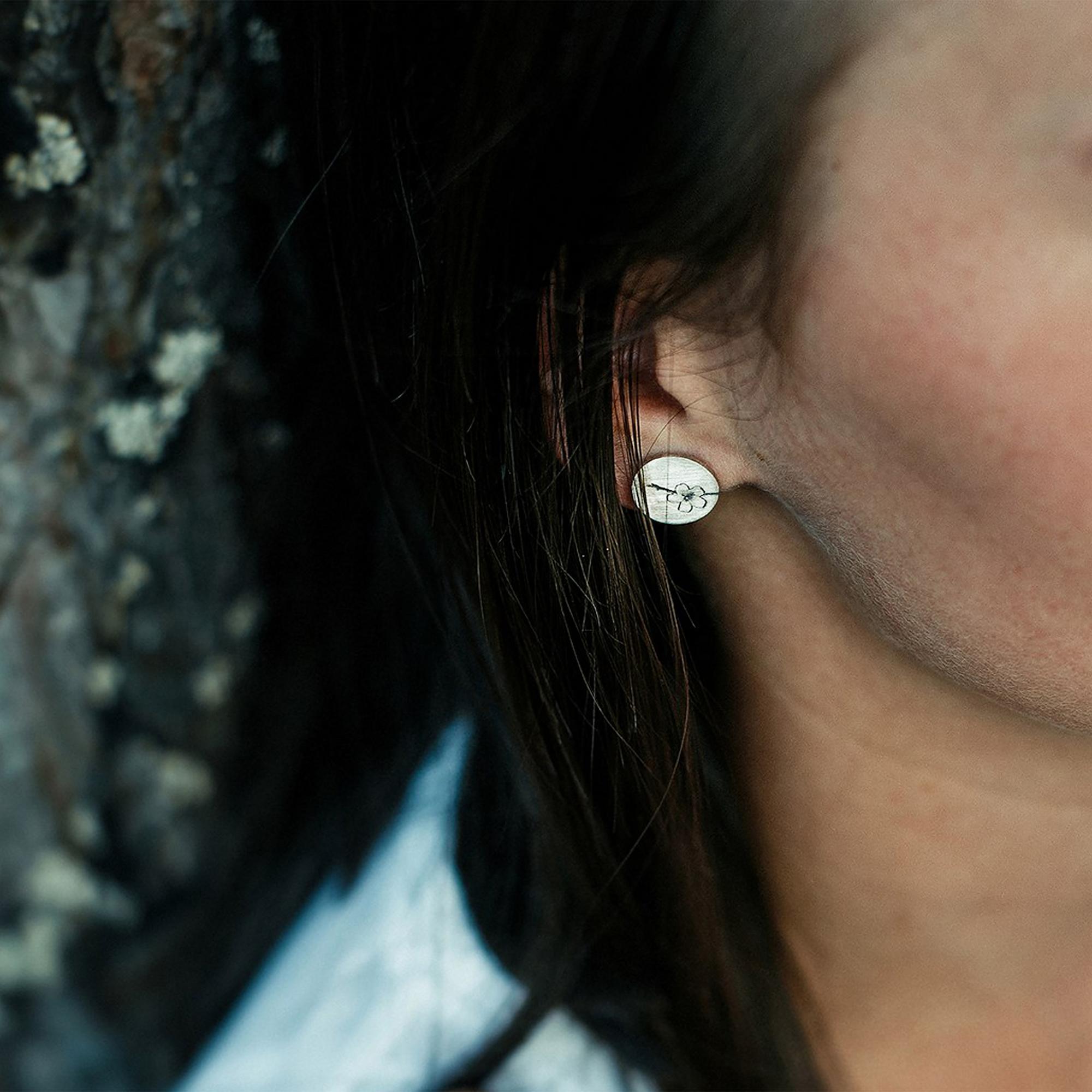 Вишня серьги пусеты