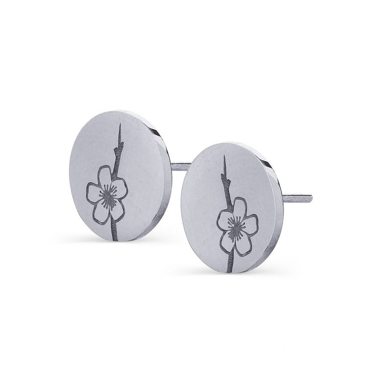 Вишня серьги пусеты