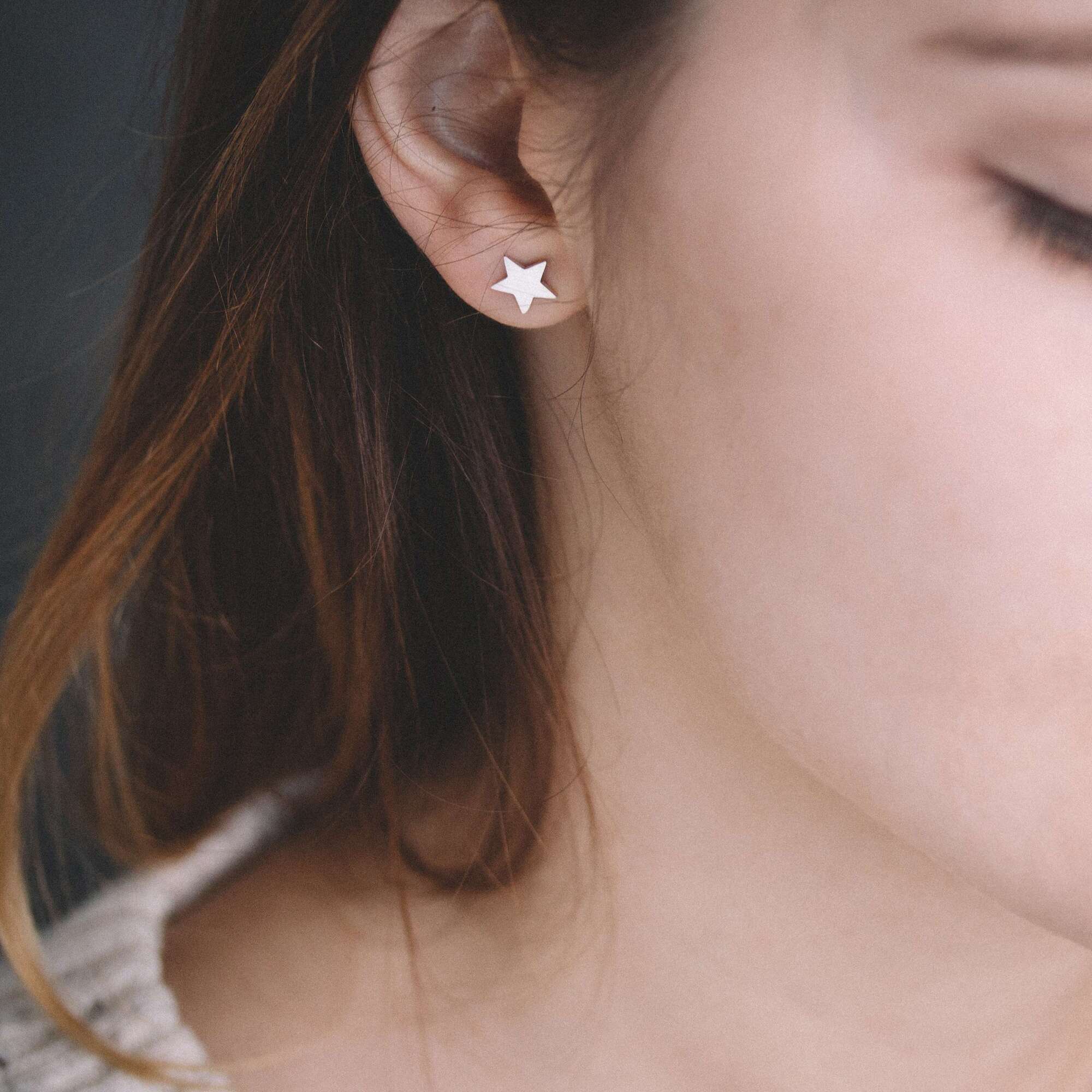 Звёзды серьги пусеты