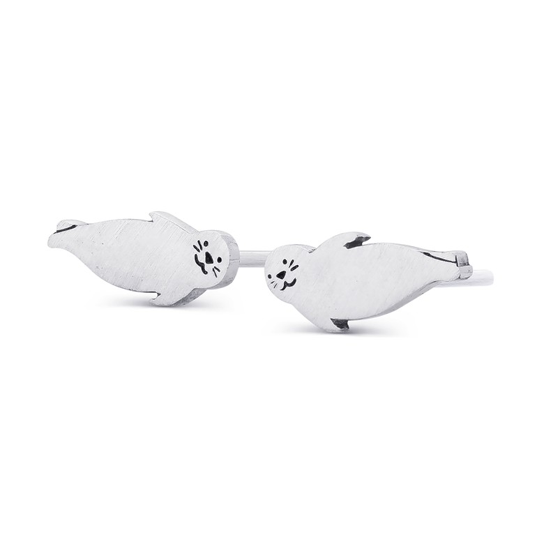 Тюлени серьги пусеты