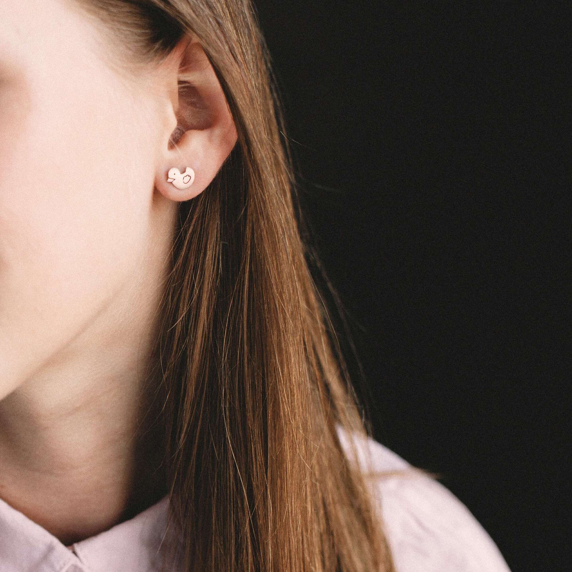 Утки серьги пусеты