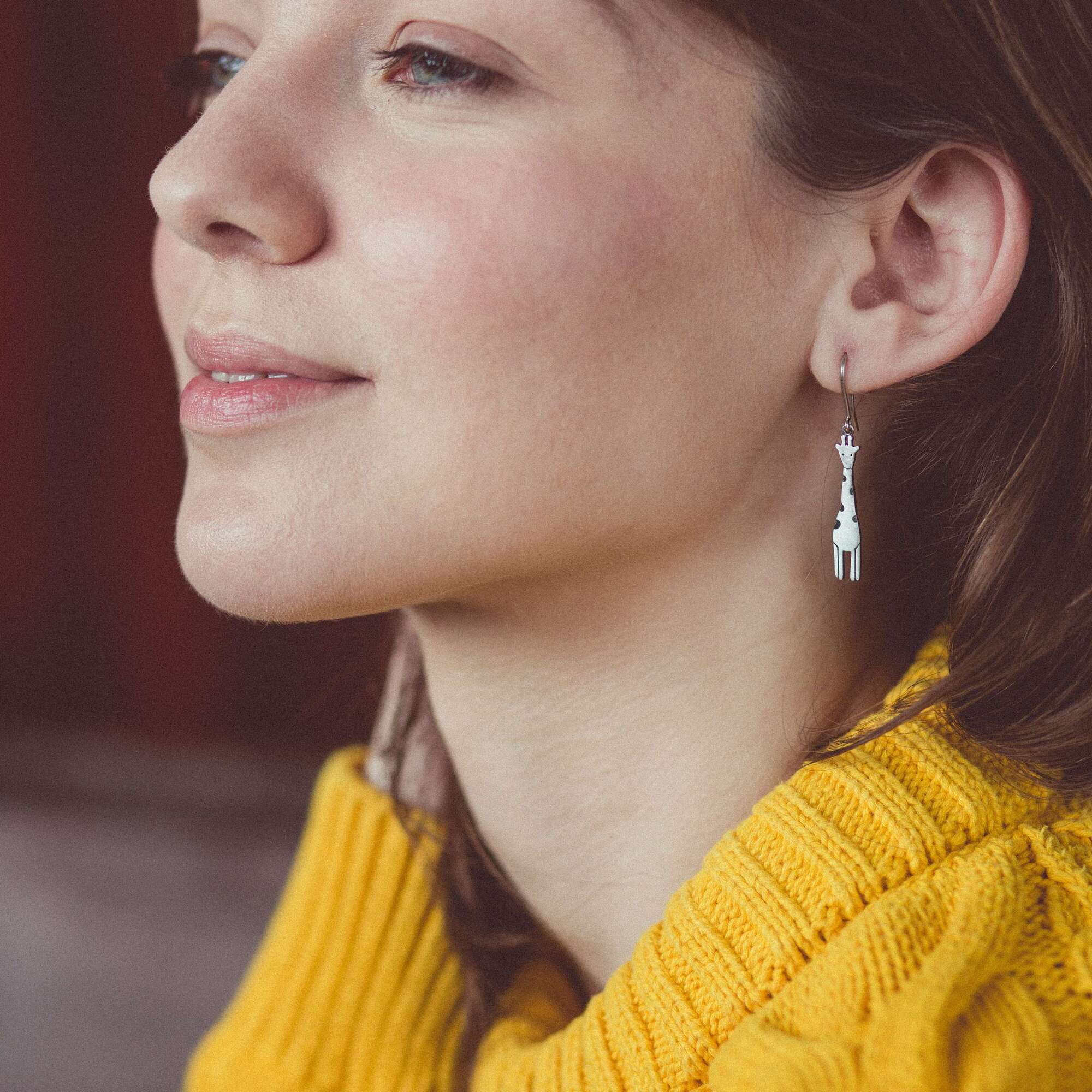 Жирафы серьги на швензах