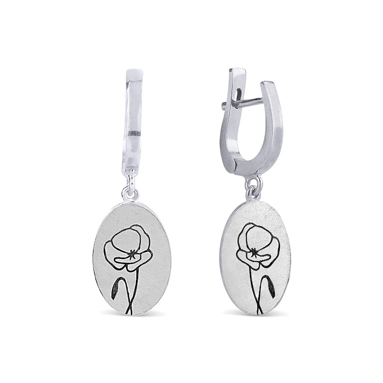 Маки серьги