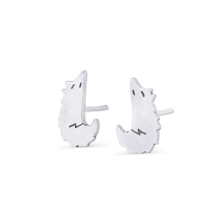 Волчата серьги пусеты