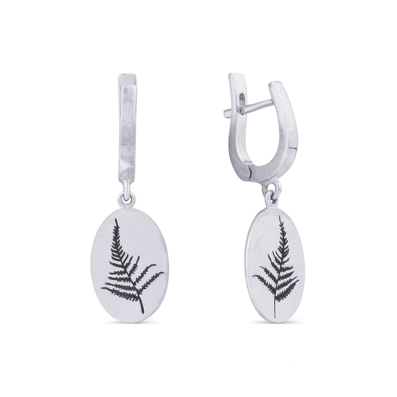 Папоротник серьги