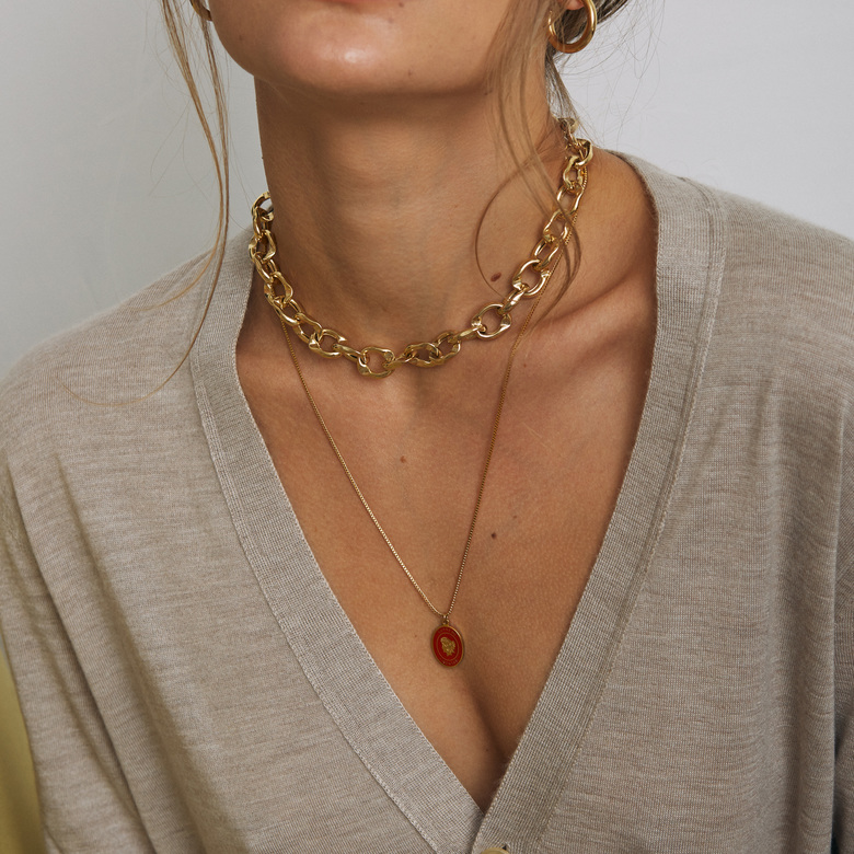 Подвеска Алая эмаль