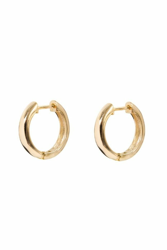 Серьги Кольца Omega gold 17 мм