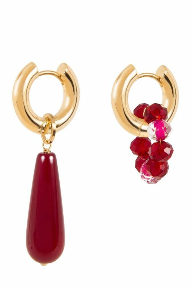 Серьги Base 22 мм "Вишня"