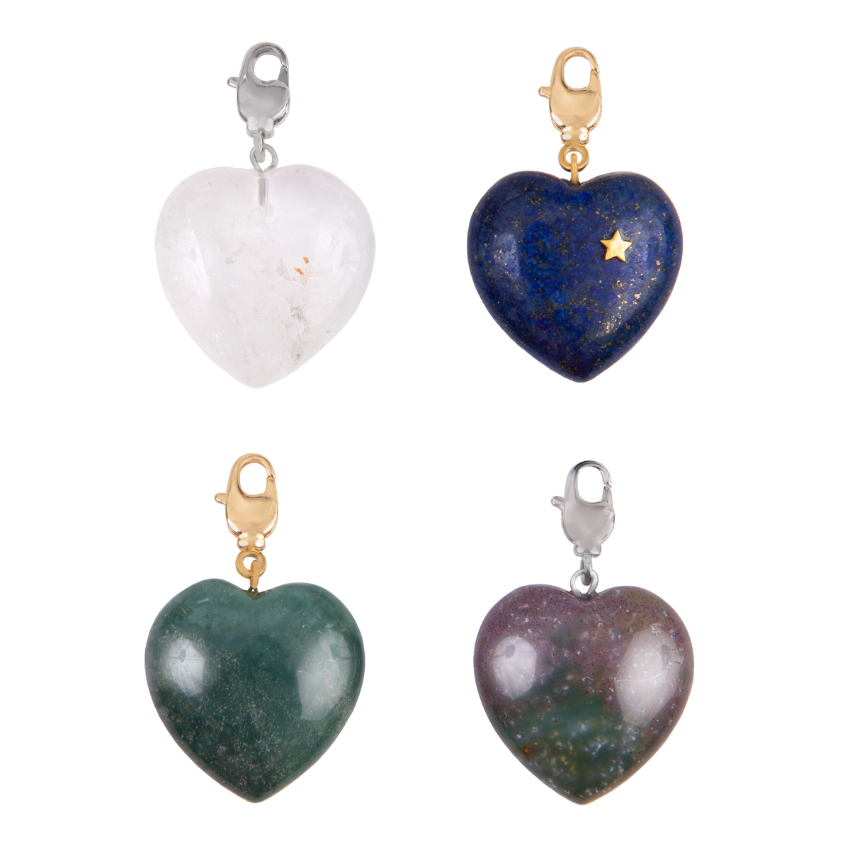 Кулон Сердце из натуральных камней