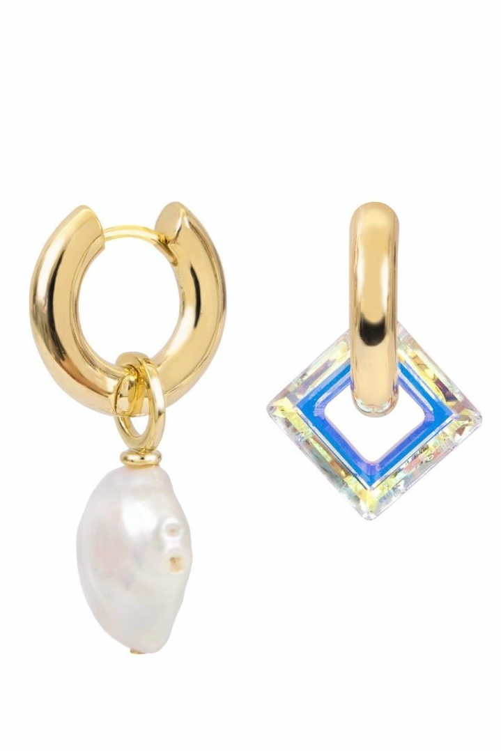 Серьги Base со Swarovski "Crystal Pearl"