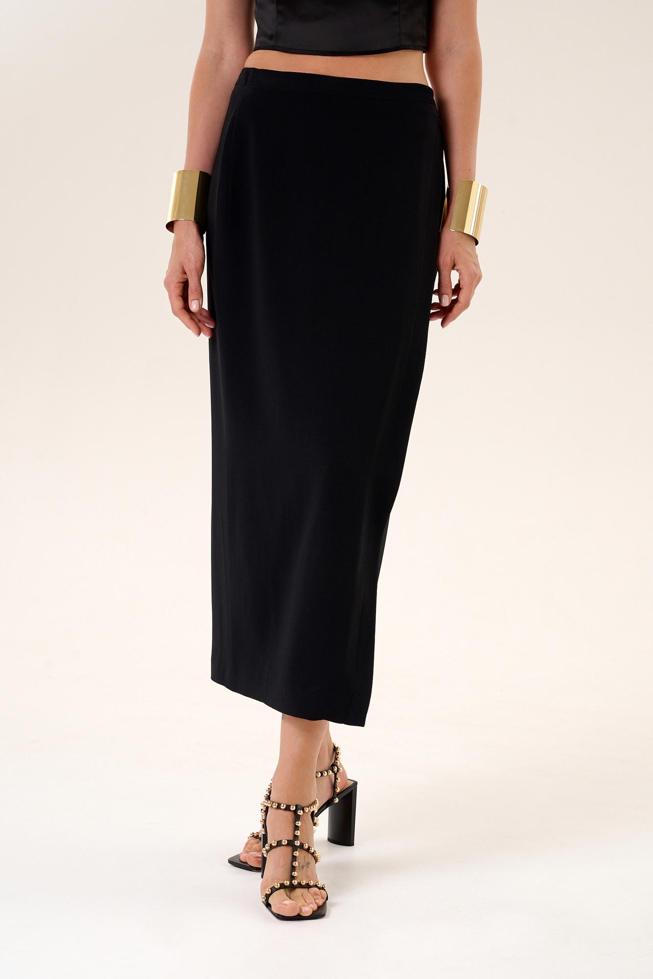 Юбка черная на запах