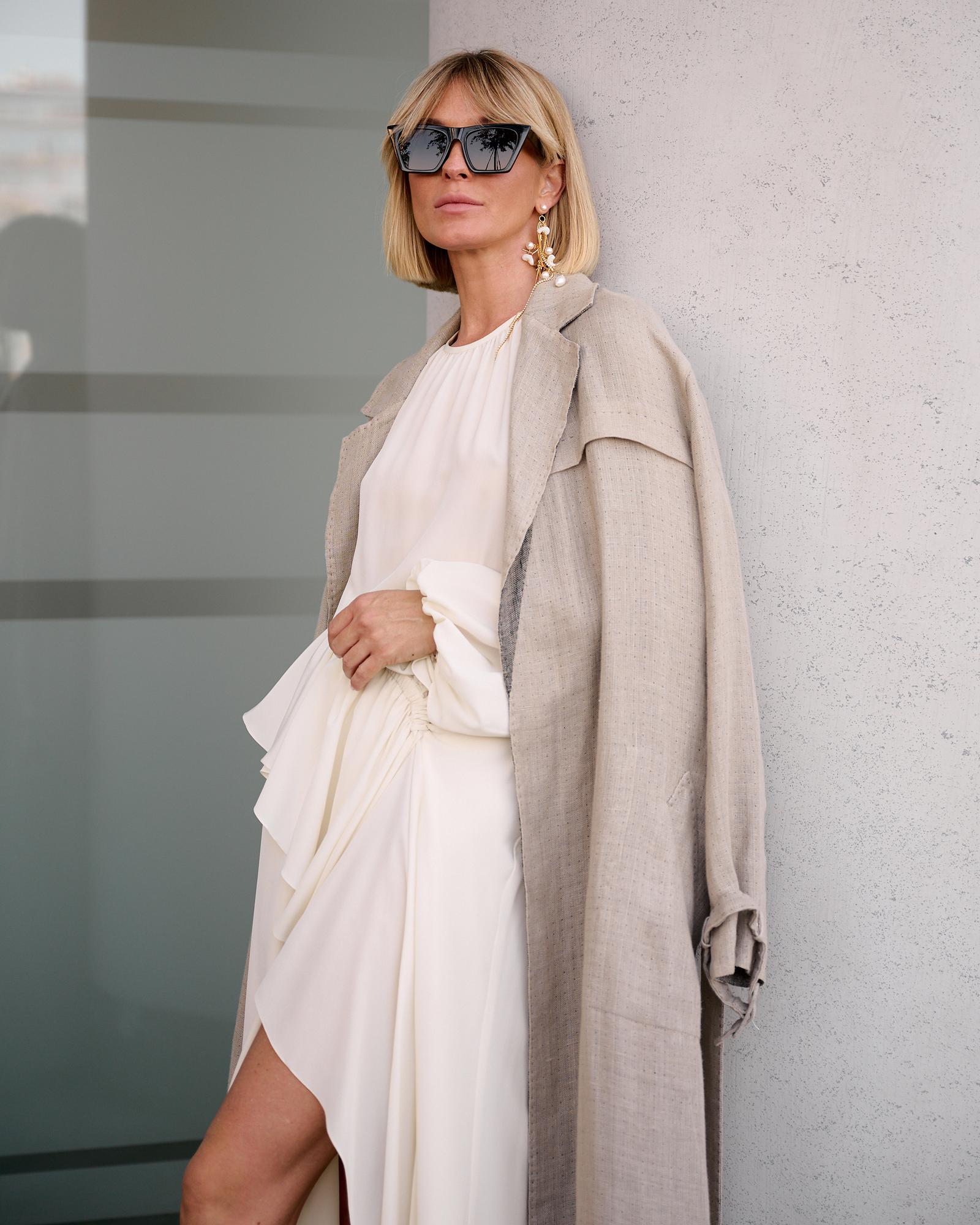 Тренч двусторонний из льна