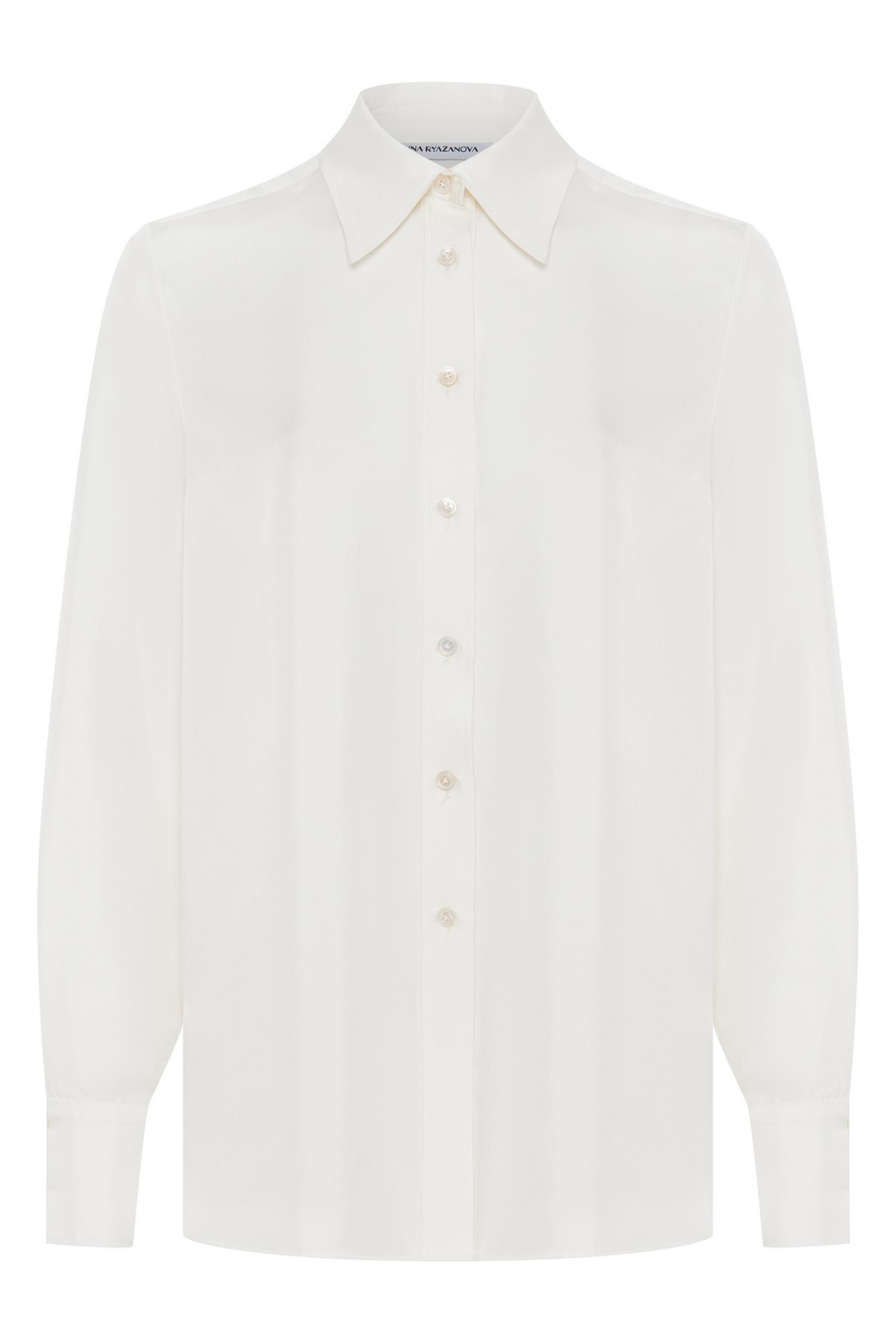 Рубашка из шелка ELLE